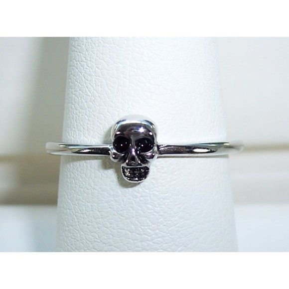 925 STERLING SILVER Dainty Phantom Skull Ring Goth Punk - Picture 10 of 14